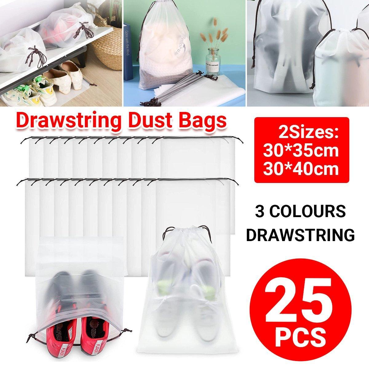 25PCS Travel Shoe Bags Brown 30x35cm