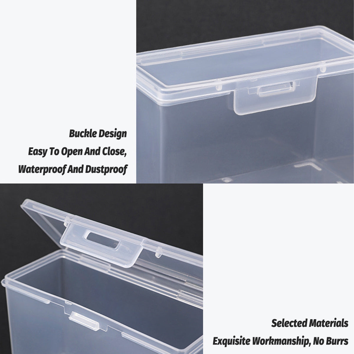 10PCS Card Storage Box Transparent Long and Tall - Image 5