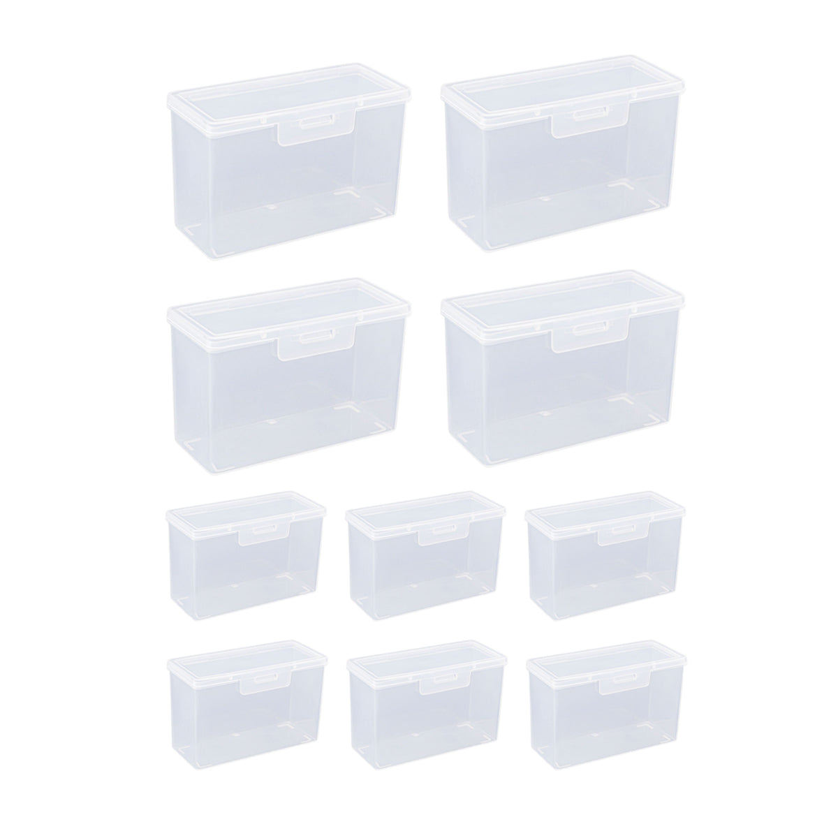 10PCS Card Storage Box Transparent Long and Tall - Image 6
