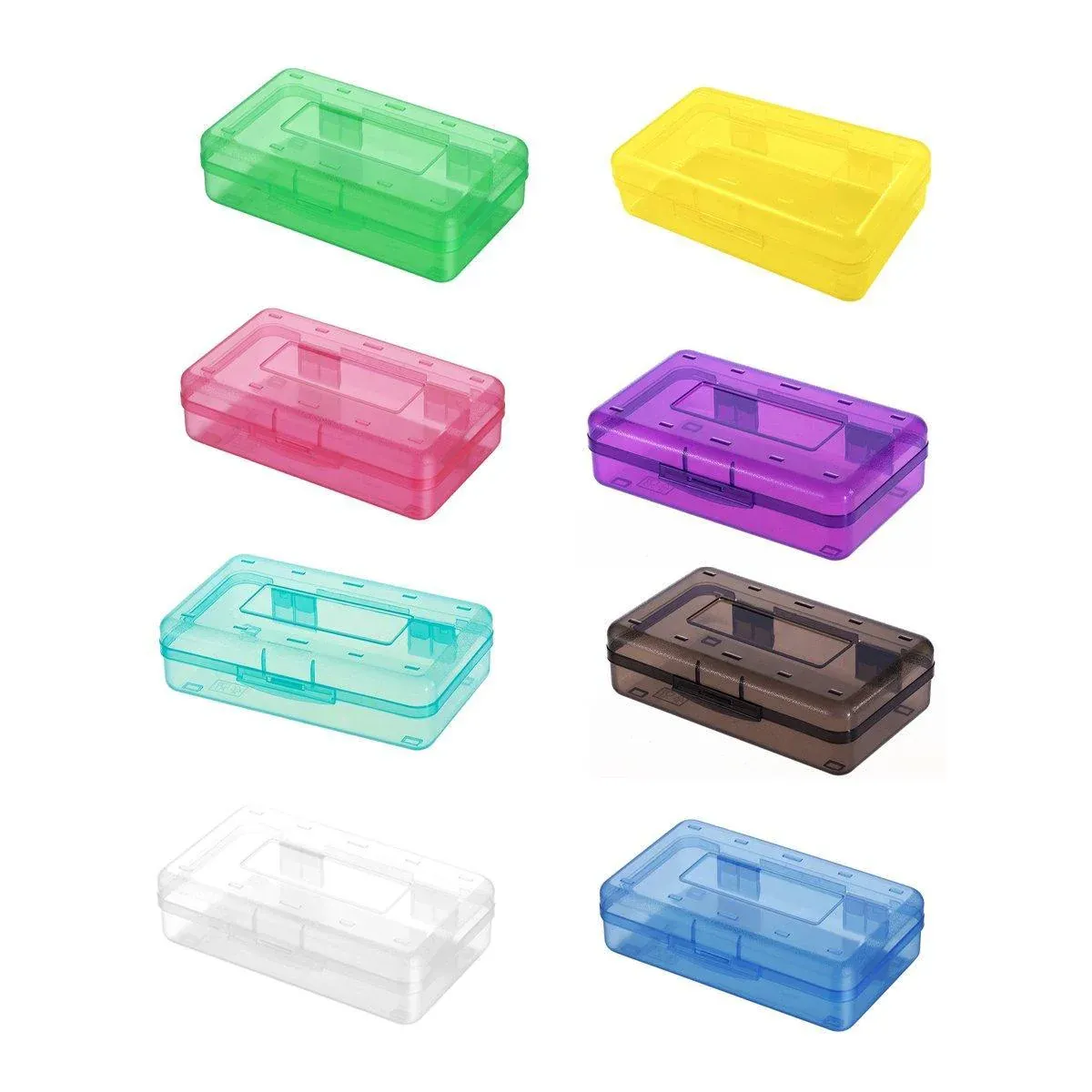 Large Capacity Transparent Plastic Pencil Case Light Green - Image 3