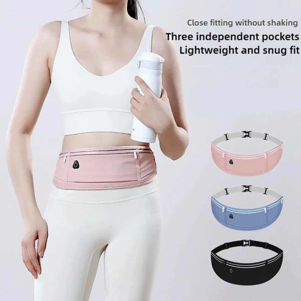 Running Waist Bag Phone Holder - Shining Grey - Image 14