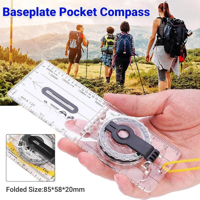 Baseplate Pocket Compass Military Orienteering