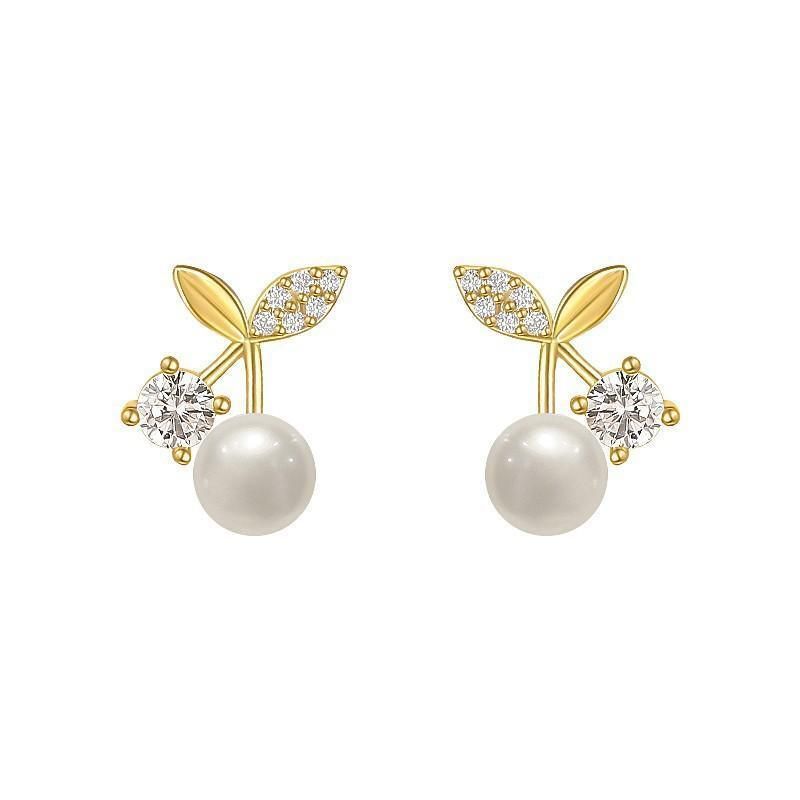 Fashion Pearl Wedding Earrings Cherry