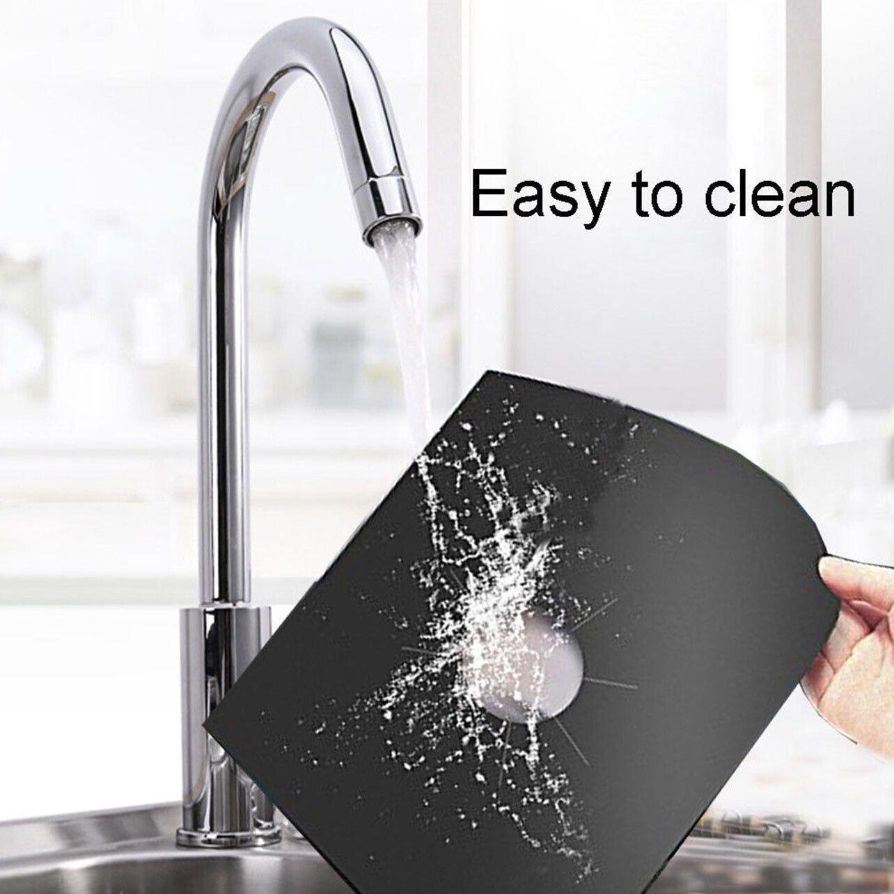 Gas Stove Burner Covers 4 PCS Silver - Image 3