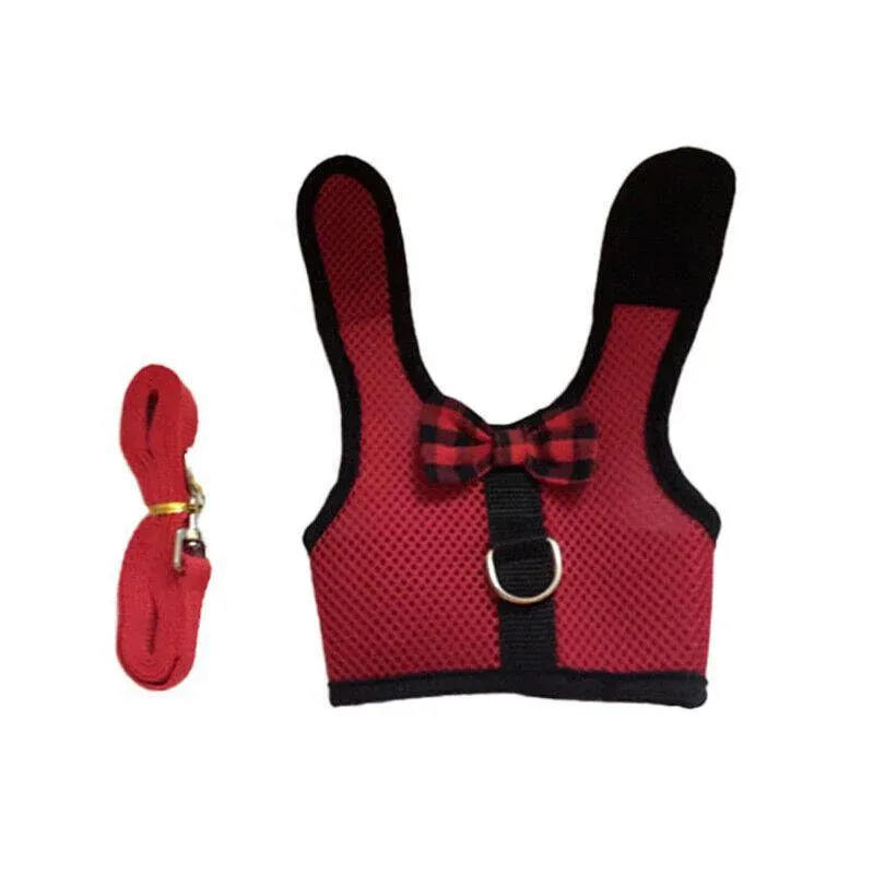 Rabbit Vest Harness Red S Adjustable