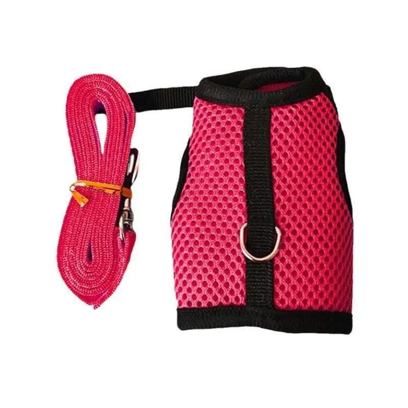 Small Animal Harness Rose Red M Soft