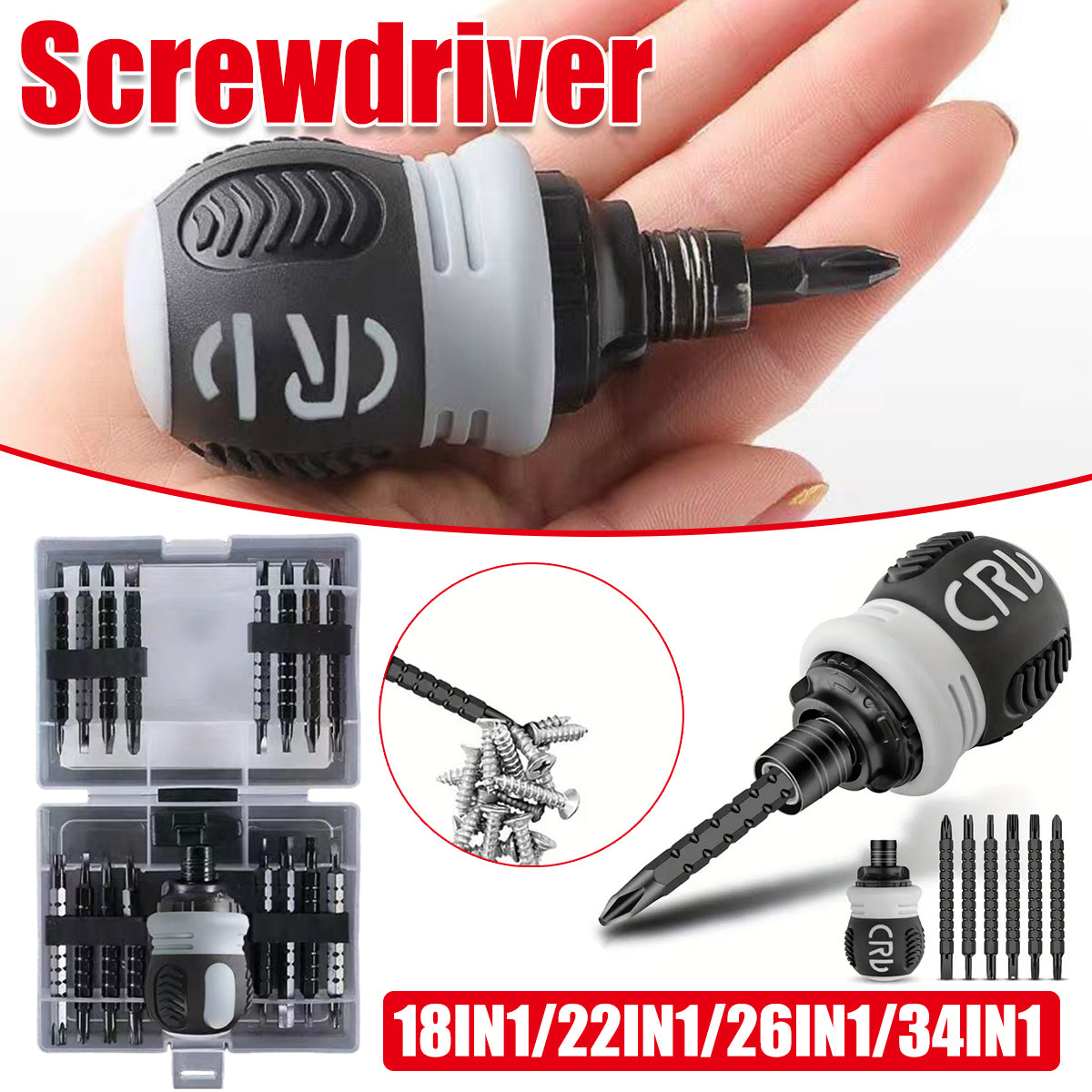 Ratchet Screwdriver Set 26-in-1