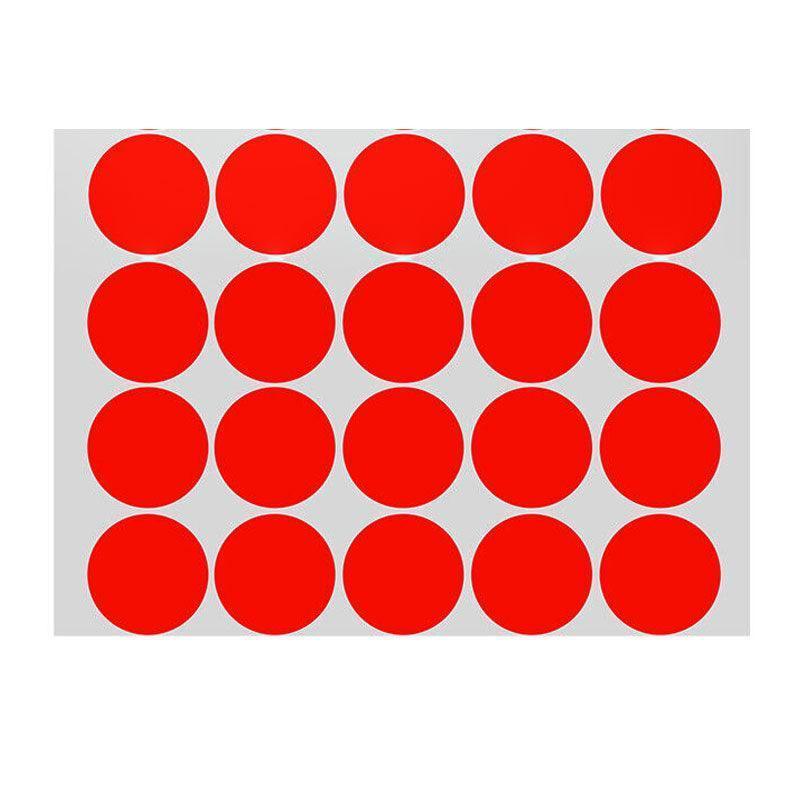 Red Sticker Dots 100mm 2 Dots - Image 20
