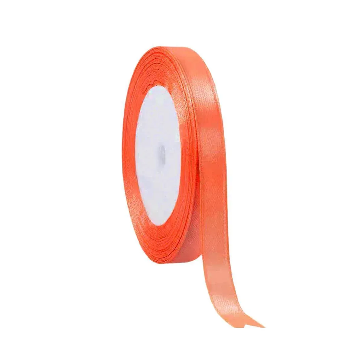 10mm Satin Ribbon 22m - Red Orange