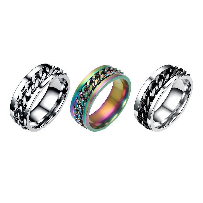 Spinner Fidget Ring Black Size 12 - Image 2