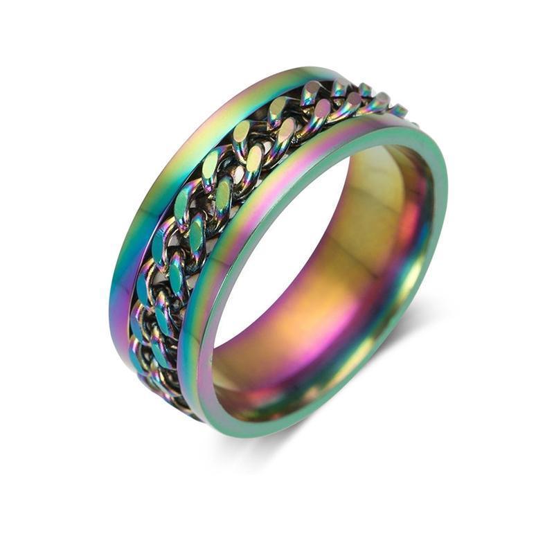 Spinner Fidget Ring Black Size 12 - Image 8
