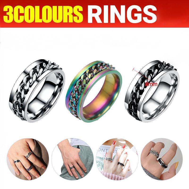 Spinner Fidget Ring Silver Size 12