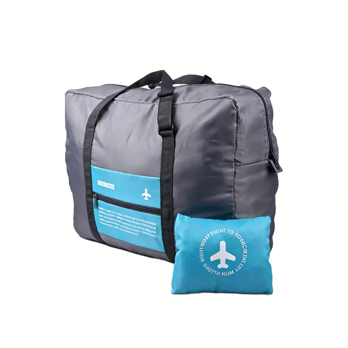 Nylon Waterproof Collapsible Travel Bag Blue