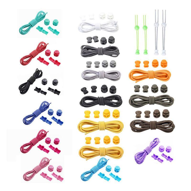 No Tie Elastic Shoelaces - Rose Red - Image 2