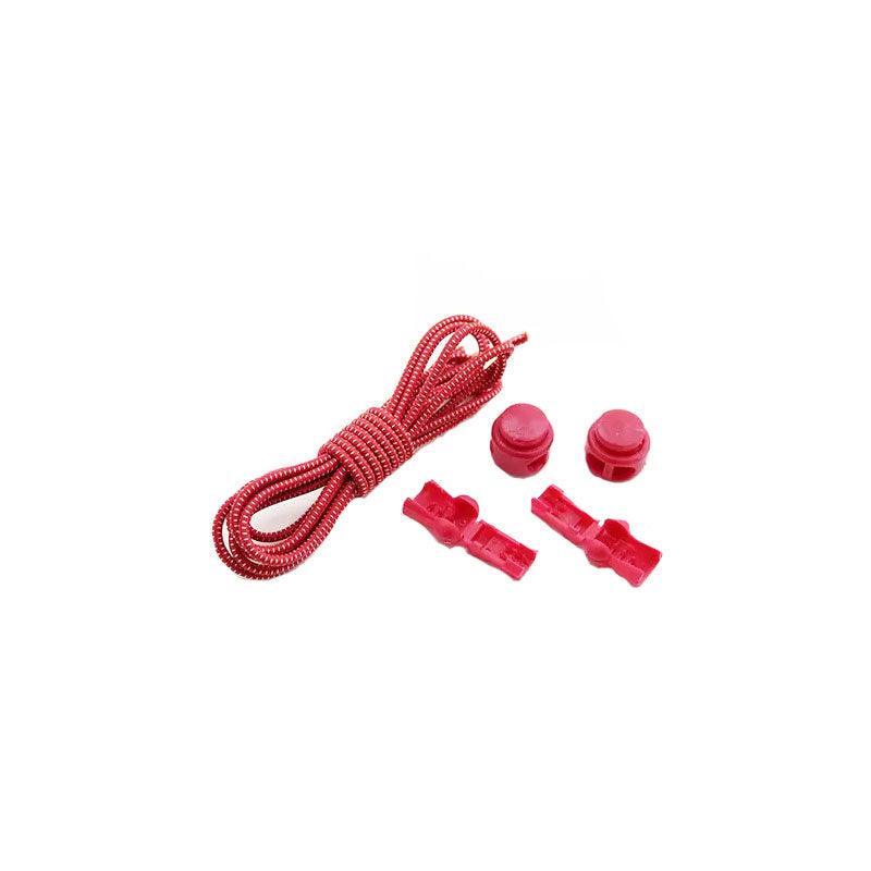 No Tie Elastic Shoelaces - Rose Red - Image 12