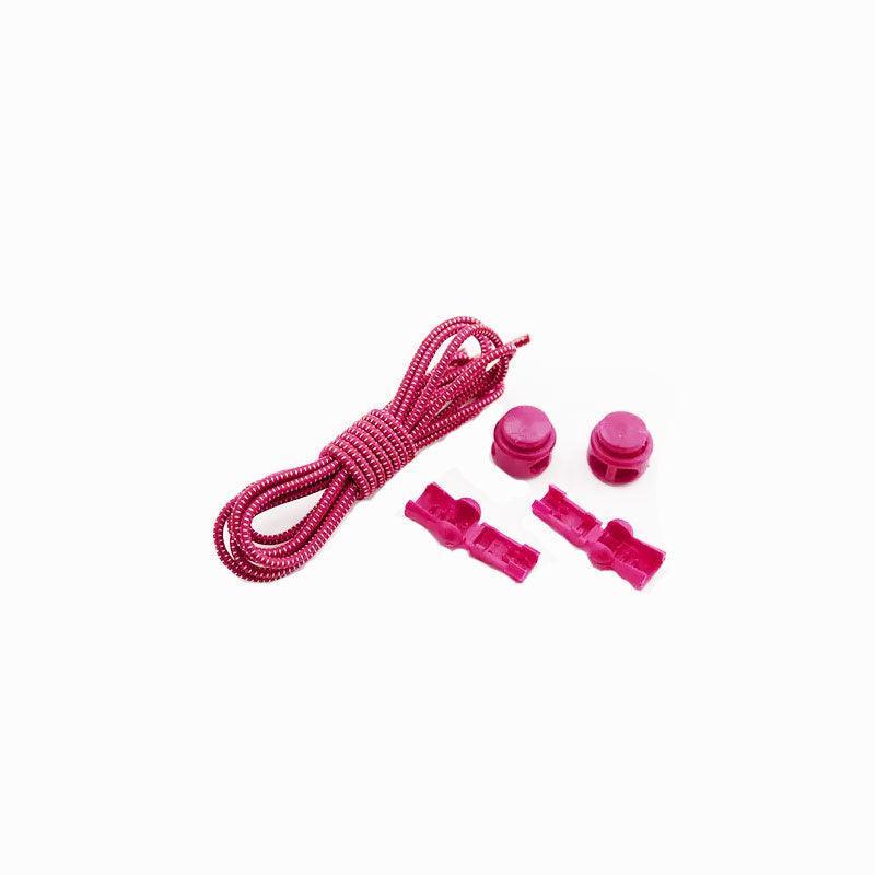 No Tie Elastic Shoelaces - Rose Red - Image 13