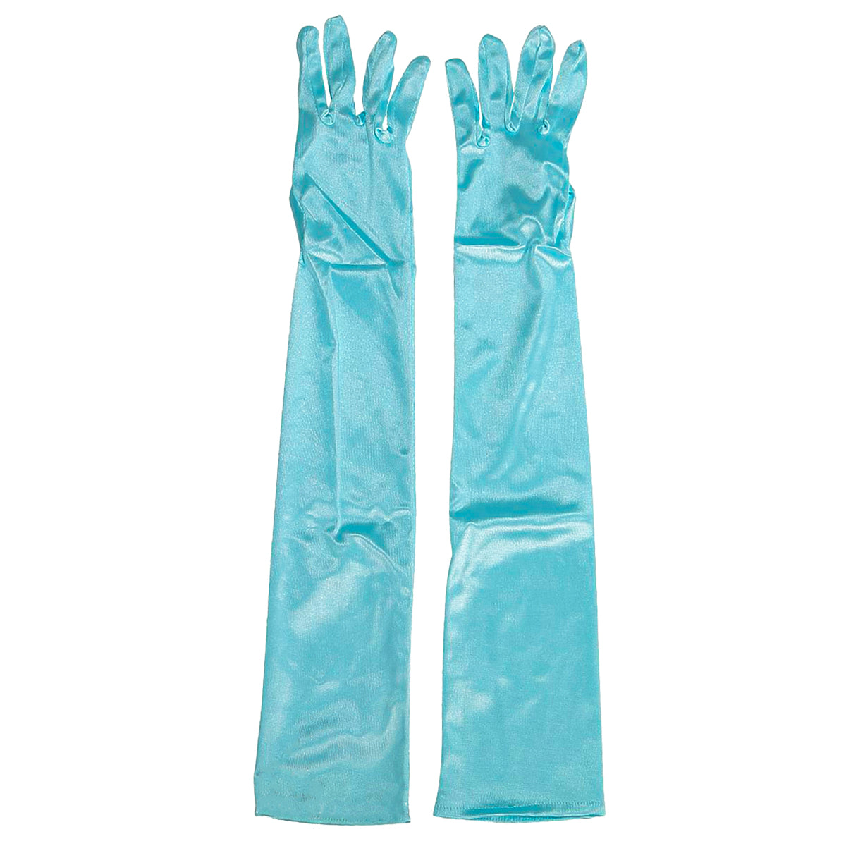 Long Satin Opera Gloves - Brown - Image 15
