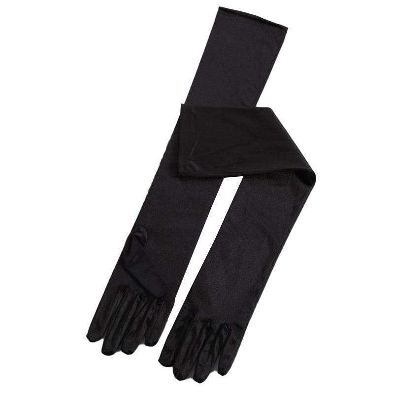 Long Satin Opera Gloves - Pink - Image 7