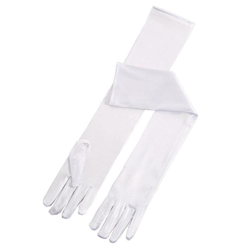 Long Satin Opera Gloves - Pink - Image 8