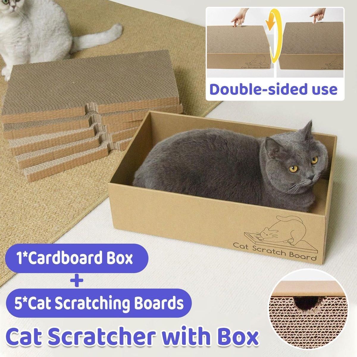 Corrugated Cardboard Cat Scratcher Cartoon