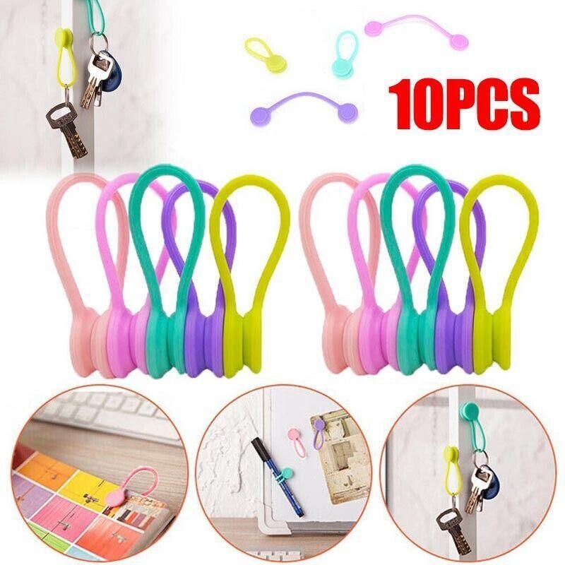 10PCS Cord Clip Organizer Reusable Cable Winder