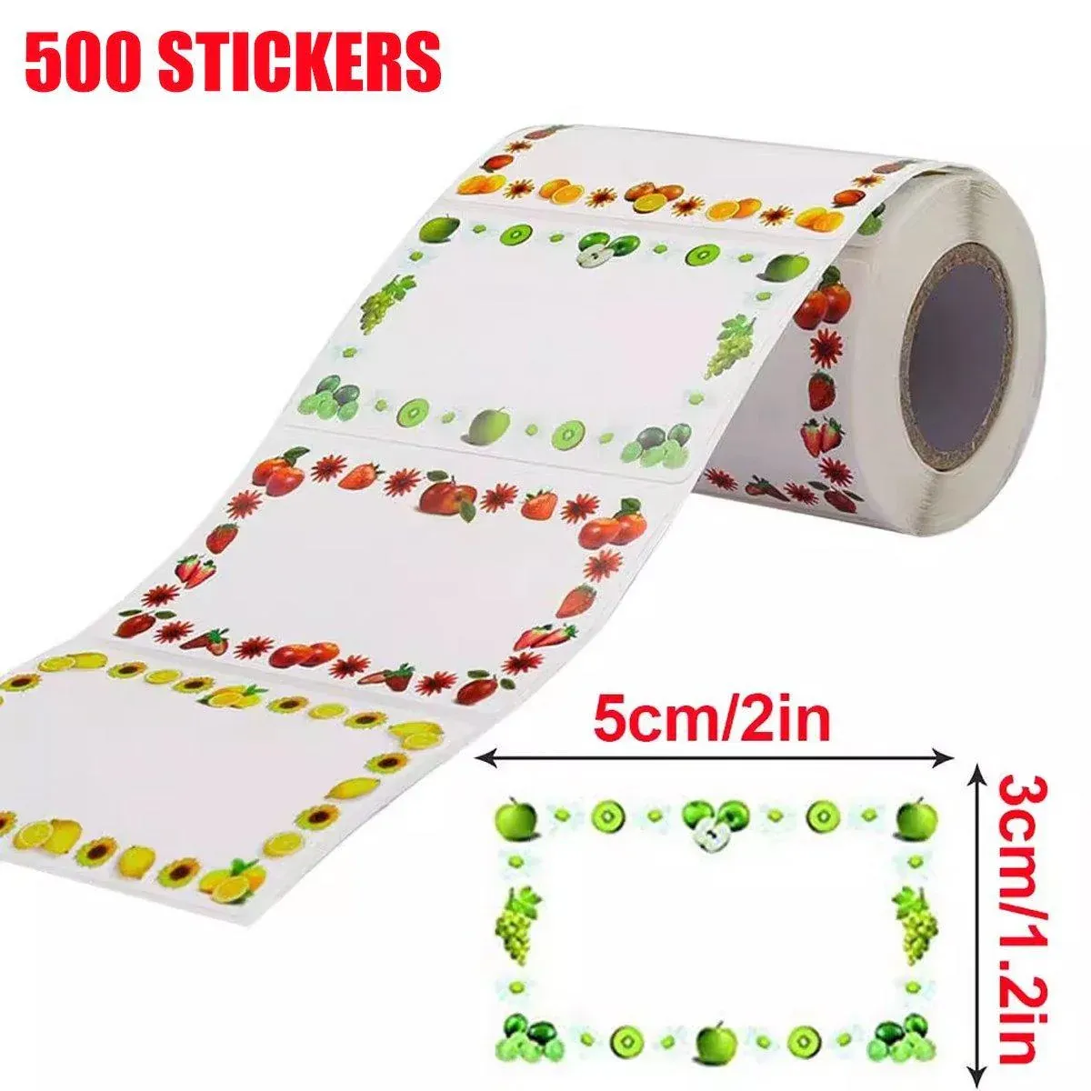 500X Adhesive Freezer Kitchen Food Stickers - Image 12