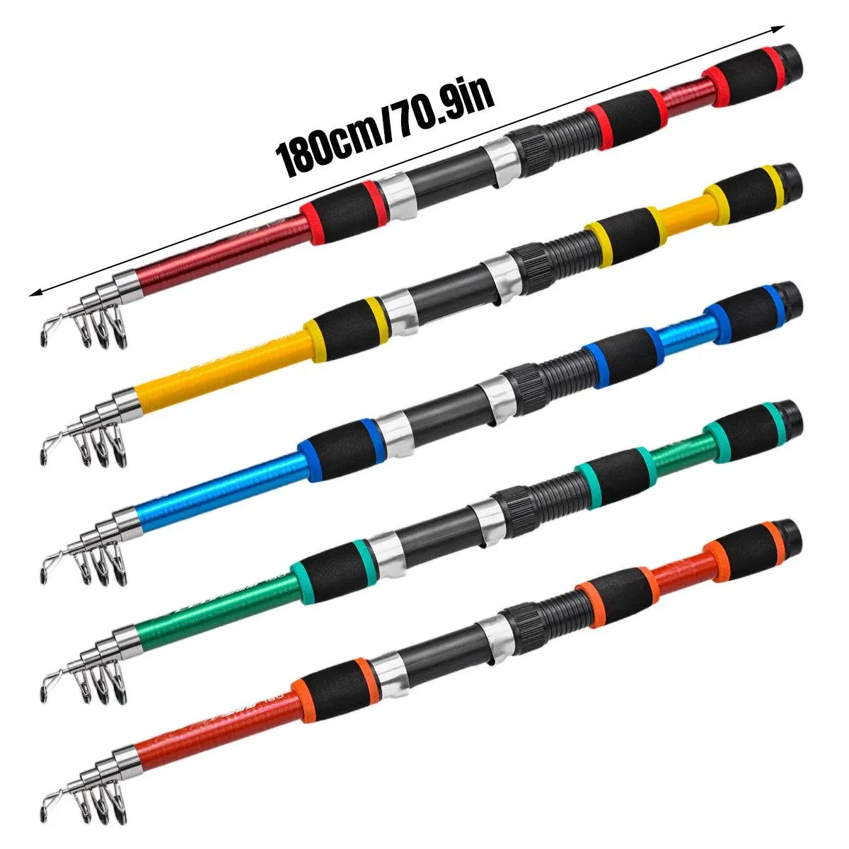 Telescopic Fishing Rod Yellow - Image 4