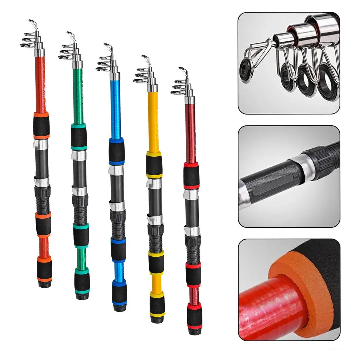 Telescopic Fishing Rod Yellow - Image 6