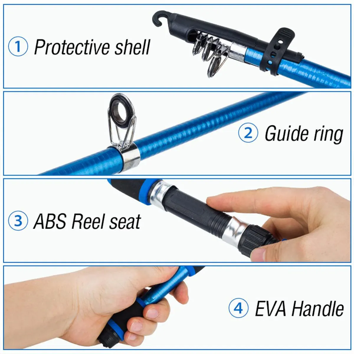 Telescopic Fishing Rod Yellow - Image 8