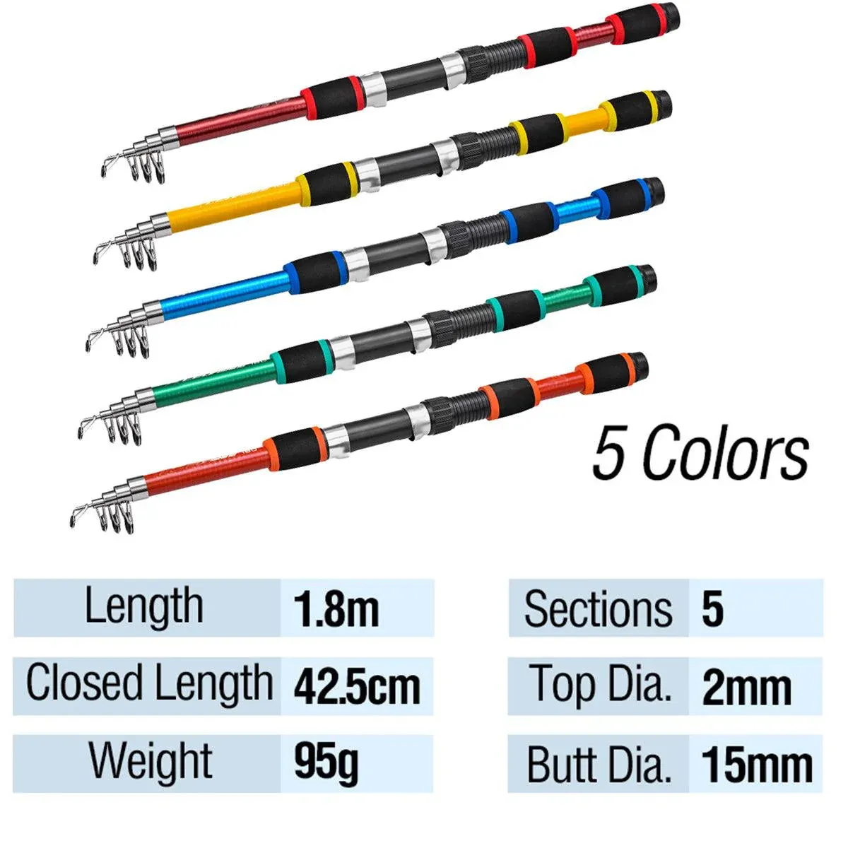 Telescopic Fishing Rod Yellow - Image 9