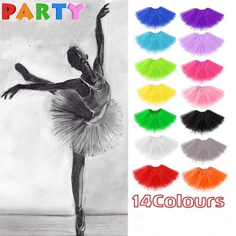 Tulle Tutu Skirt Party Costume - Rose Red
