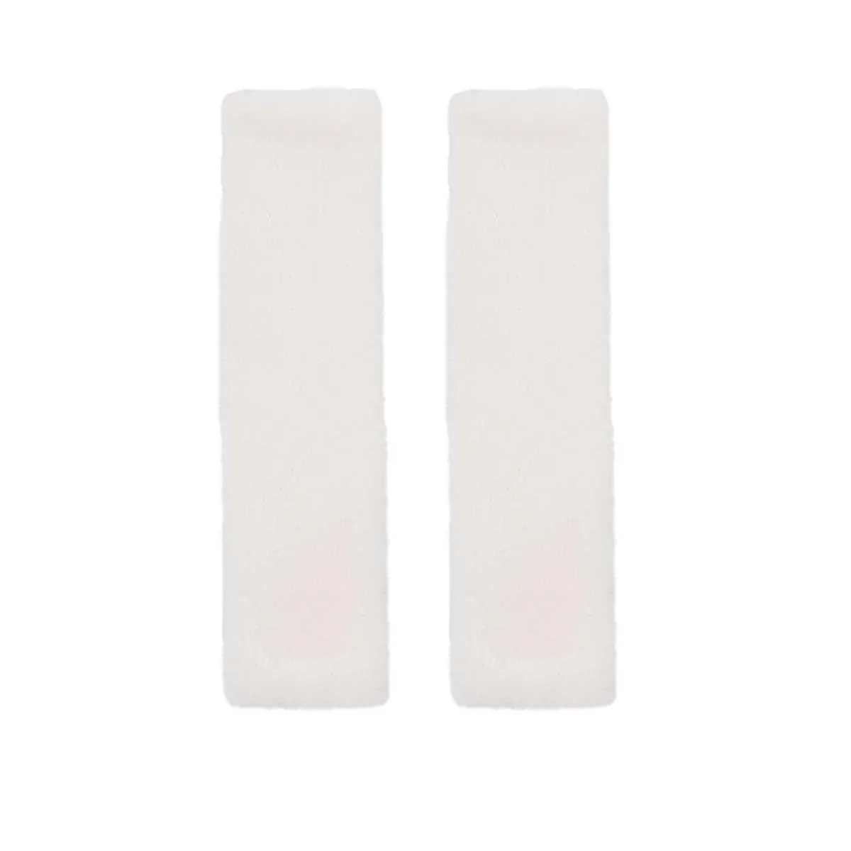 Winter Plush Shoulder Strap Cover Neck Cushion 2PCS White