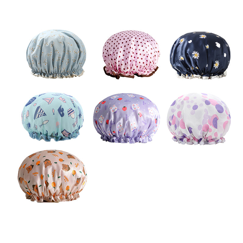 Double Layer Lux Shower Cap Purple - Image 2