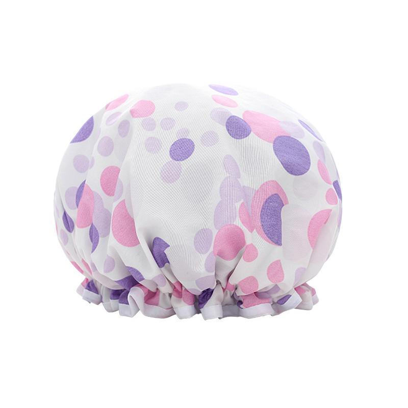Double Layer Lux Shower Cap Purple - Image 6
