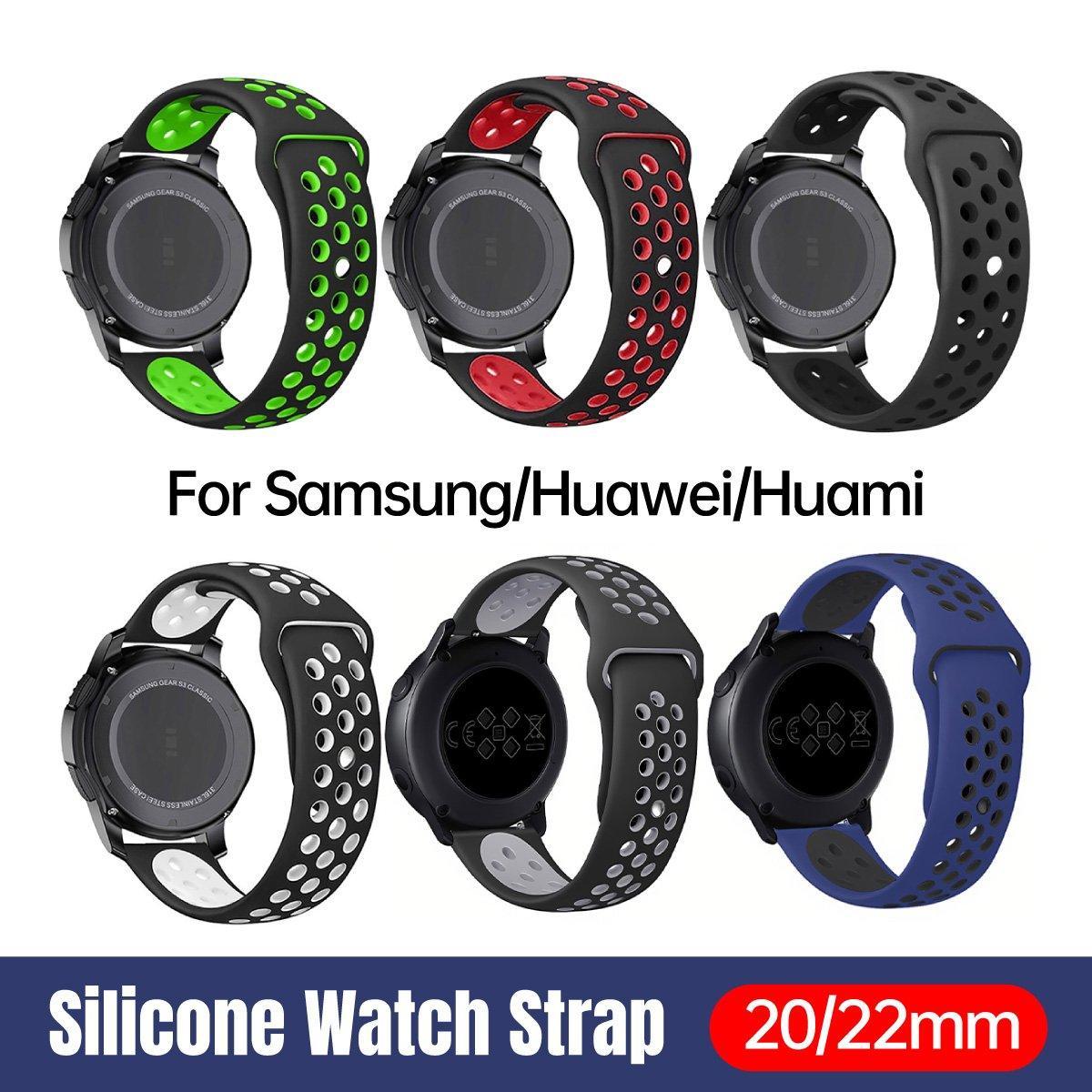 22mm Silicone Sports Watch Band Green