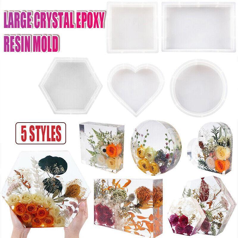 Large Crystal Epoxy Resin Mold Rectangle