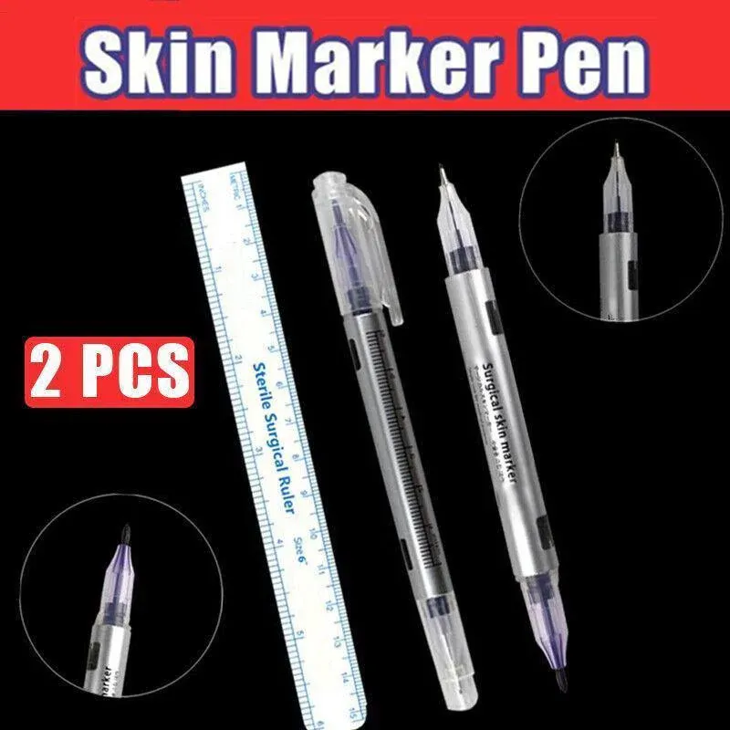 Microblading Tattoo Eyebrow Skin Marker Pen 2Pcs