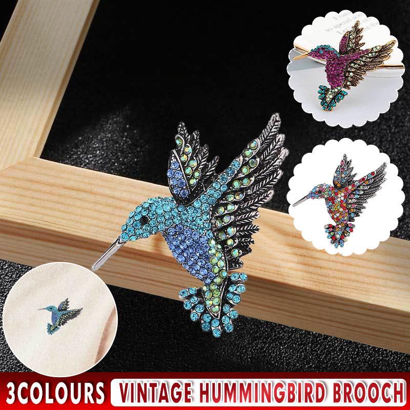 Fashion Hummingbird Brooch Colourful