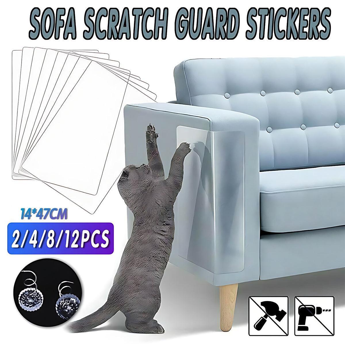 Cat Couch Scratch Guard Stickers 2PCS Clear