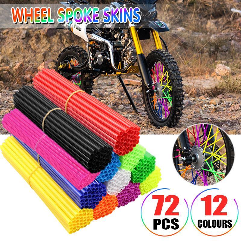 72PCS Wheel Spoke Wrap Sleeves Orange