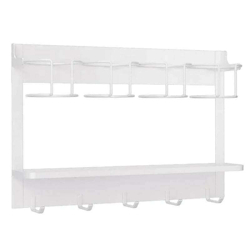 Magnetic Mug Organizer Cup Holder White