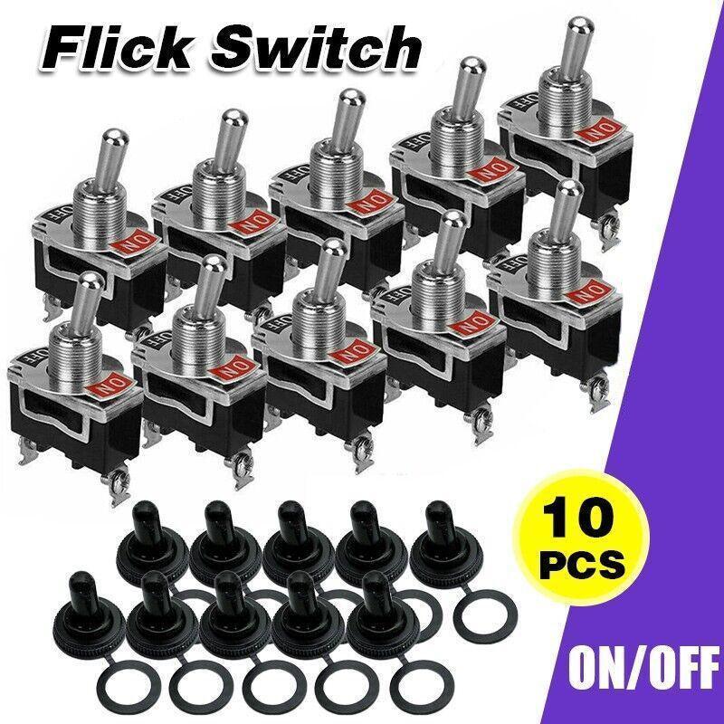 10PCS 12V Waterproof Toggle Switch SPST On Off