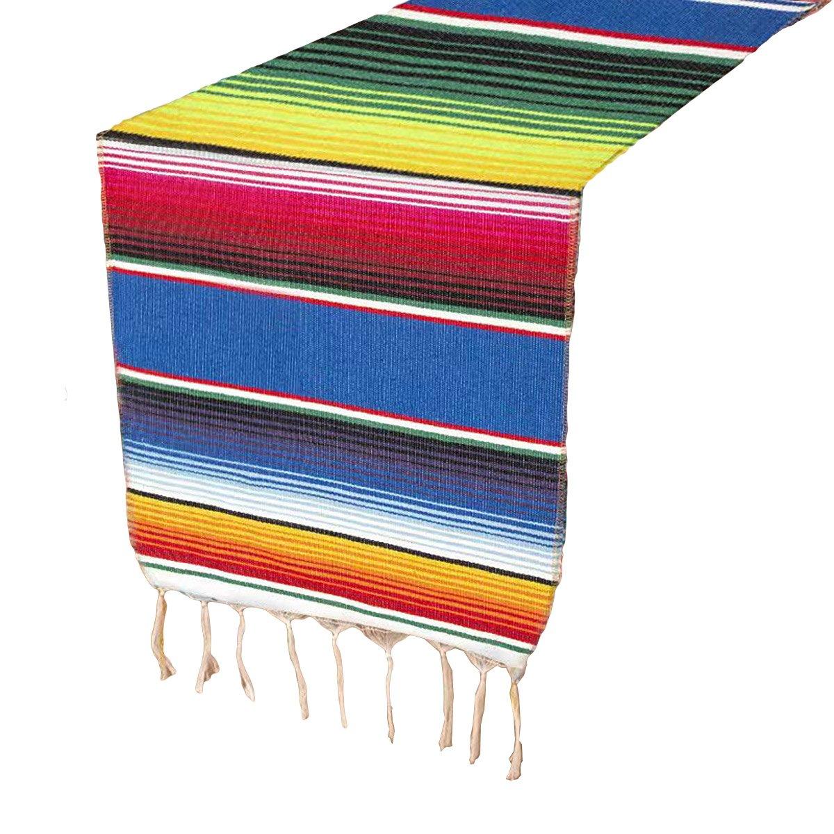 Woven Blanket Tassel Tablecloth Dark Blue - Image 6