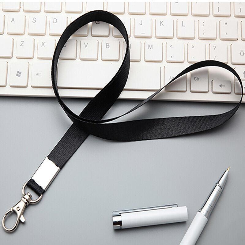 Neck Strap with Clip for ID Badge Dark Purple - Image 2