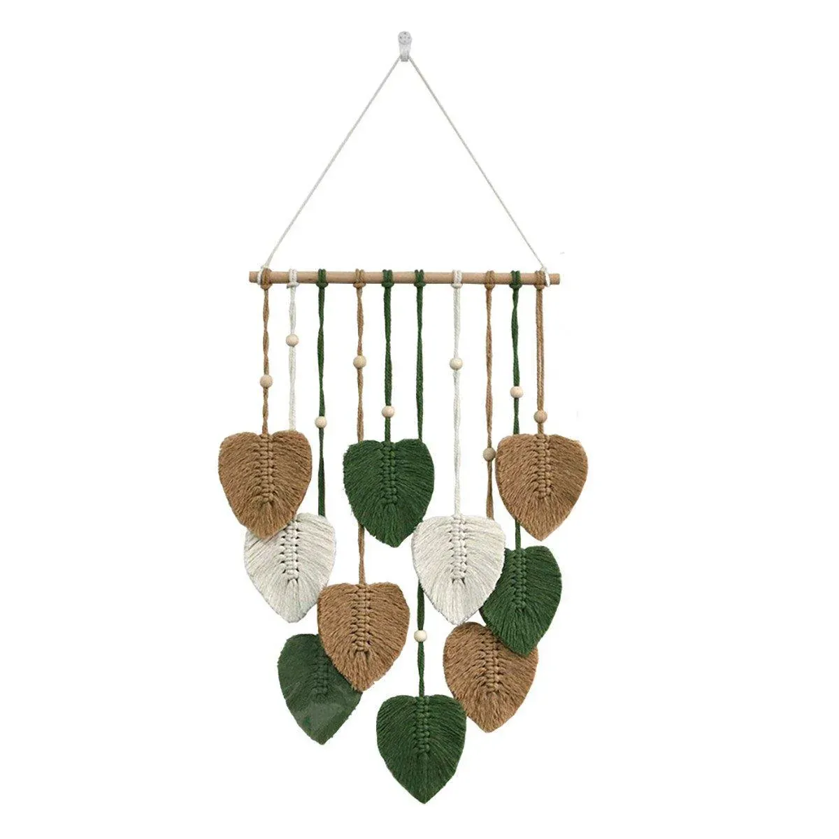 Handmade Braided Cotton Rope Wall Hanging Brown