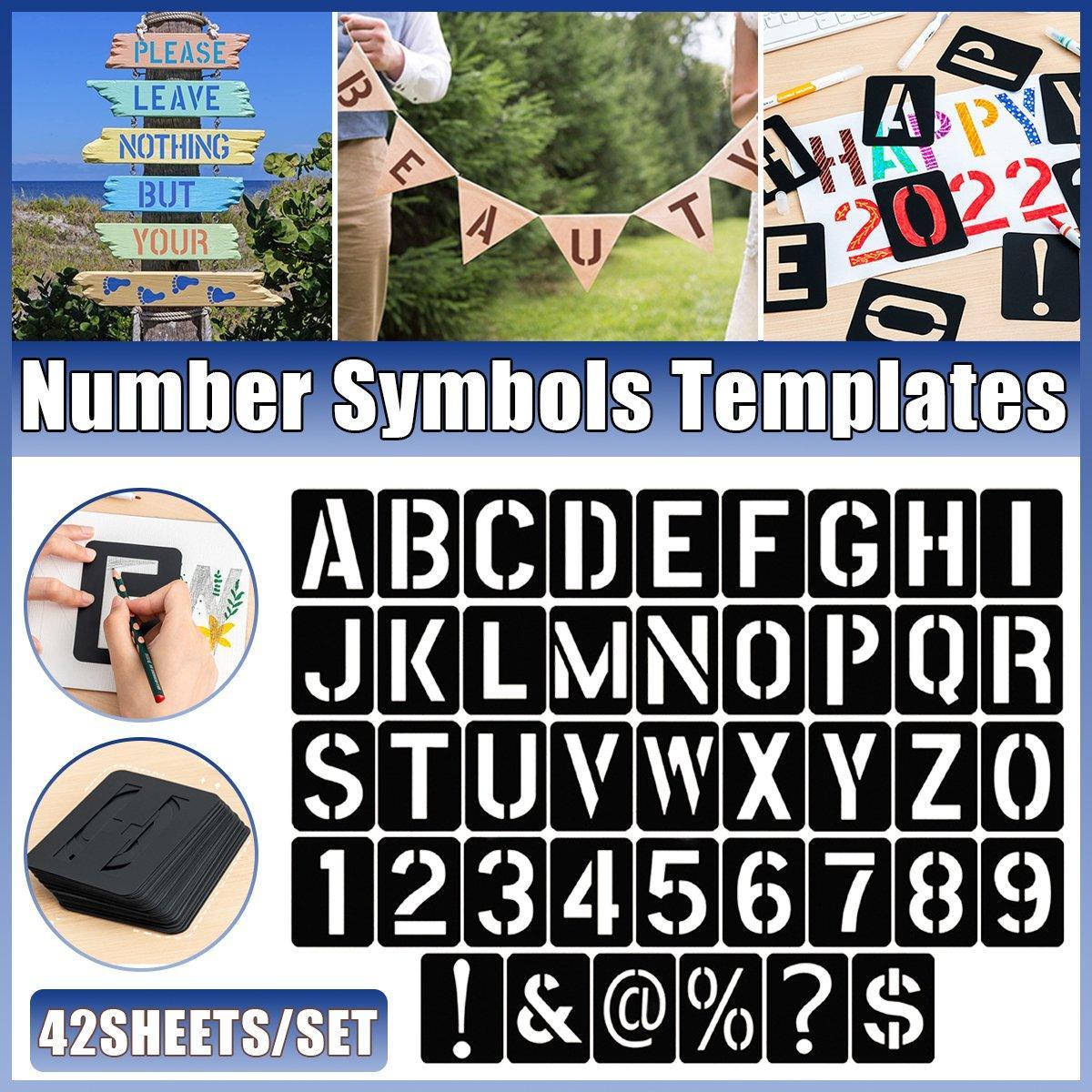 DIY Black Plastic Numerical Letter Template