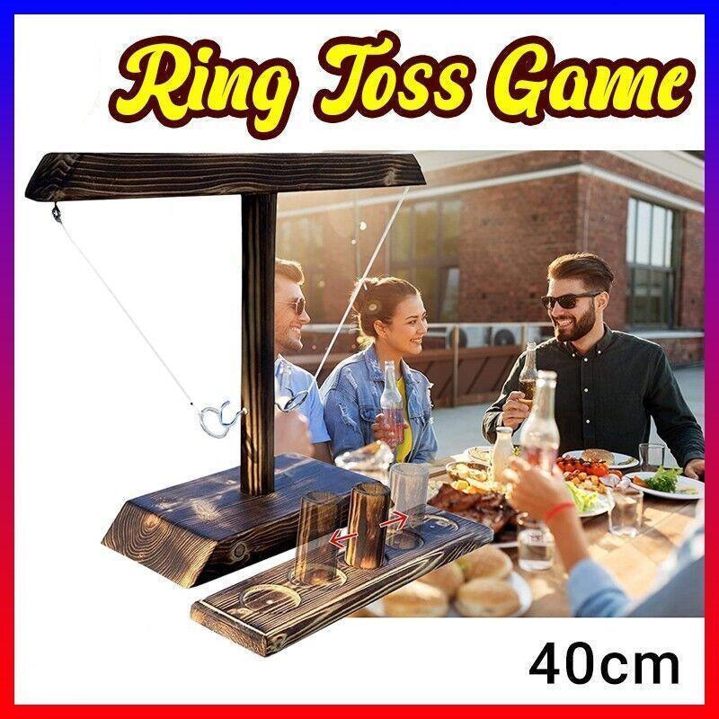 Wooden Hook And Ring Toss Game