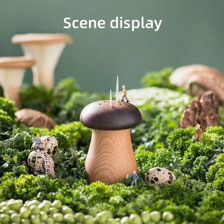 Solid Wood Toothpick Holder Mushroom - Image 7