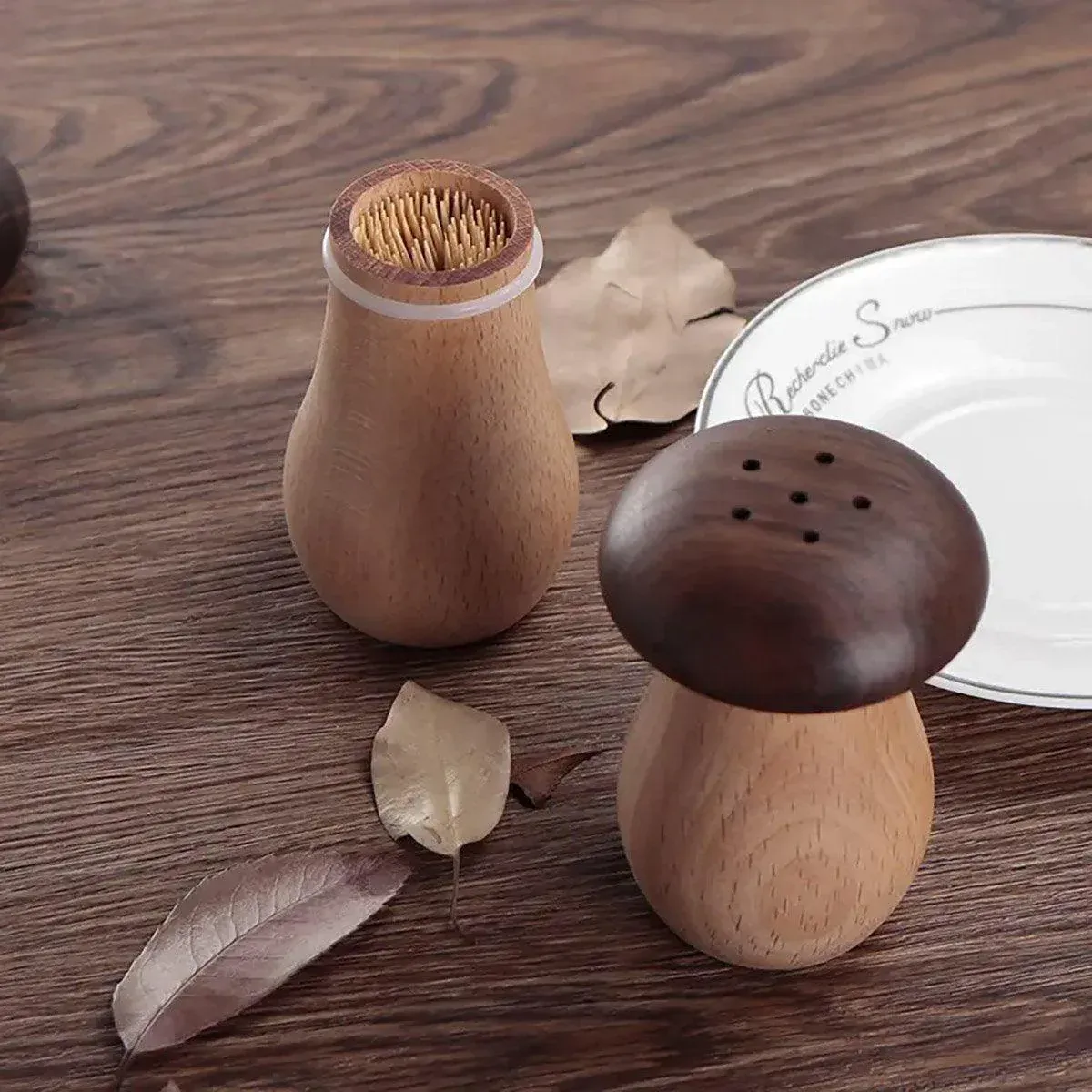 Solid Wood Toothpick Holder Mushroom - Image 8