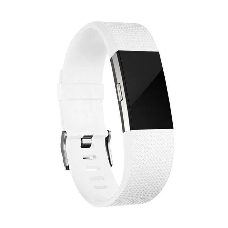 Silicone Watch Strap Fitbit Charge - White L